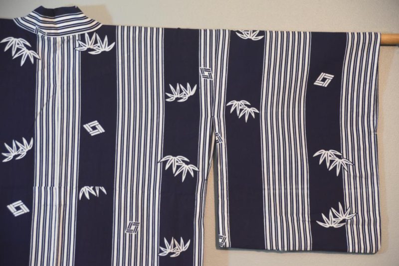 Bamboo Striped Japanese Cotton Yukata - Image 4