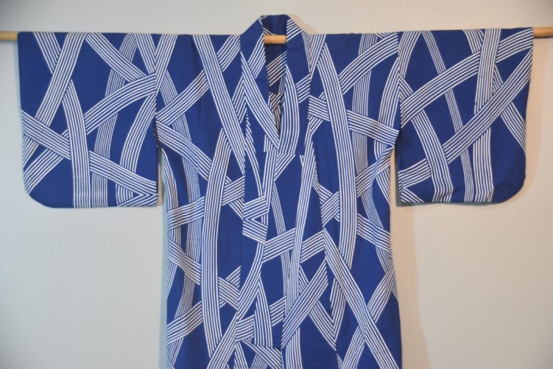 Royal Blue Japanese Cotton Yukata - Image 5