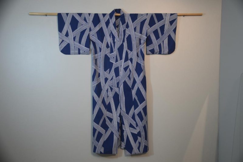 Royal Blue Japanese Cotton Yukata - Image 4