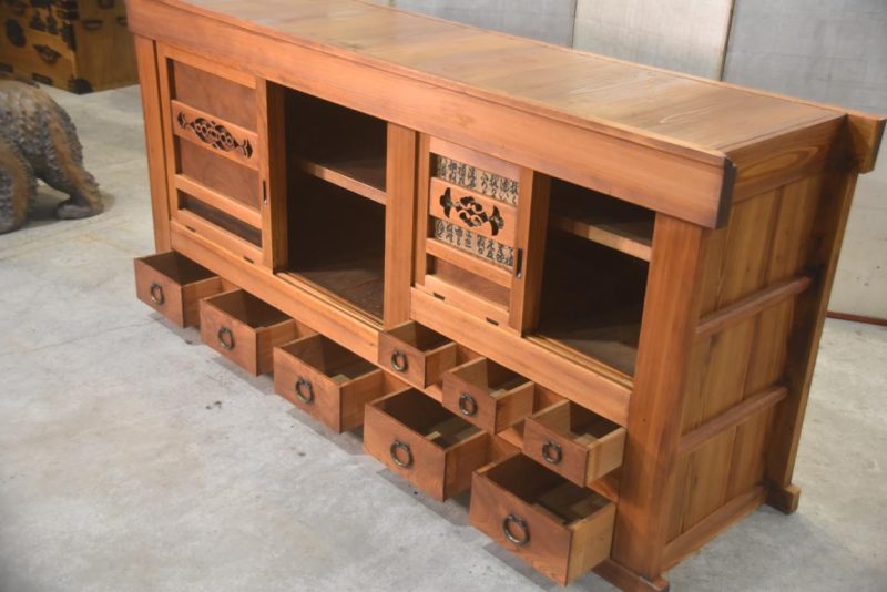 Antique Japanese Mizuya Sideboard Width:1865mm - Image 9