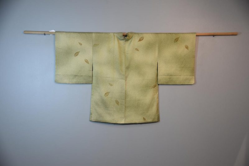 Leaf Green Vintage Silk Haori - Image 8