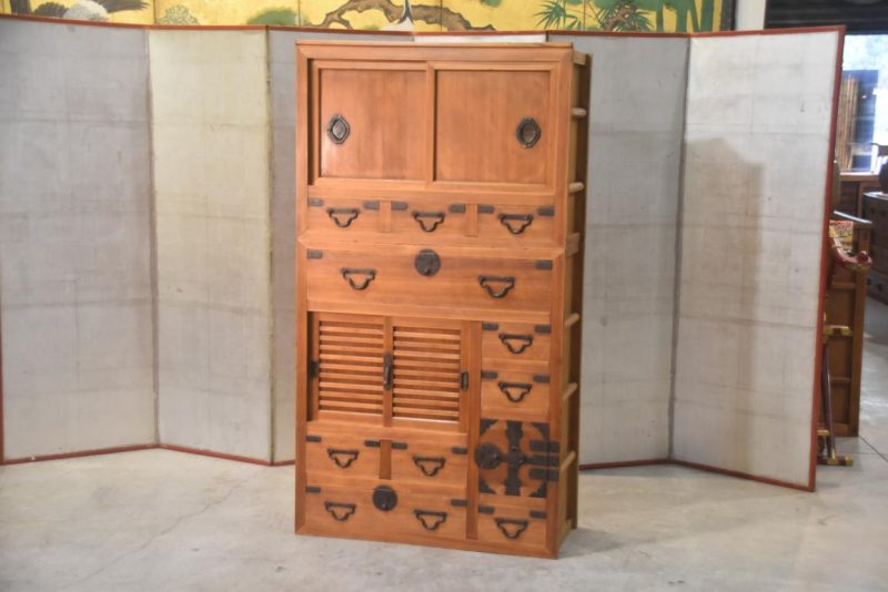 Antique Kyoto Region 2 Section Merchants Chest Width:910mm