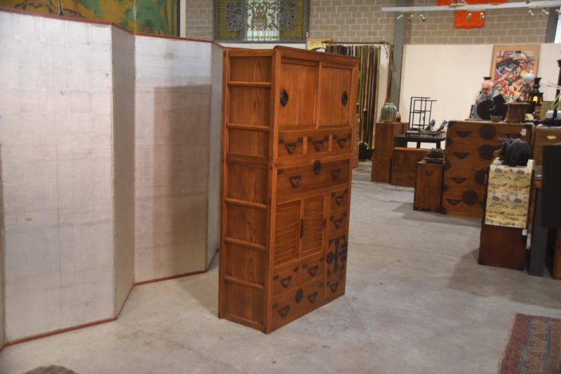 Antique Kyoto Region 2 Section Merchants Chest Width:910mm - Image 12