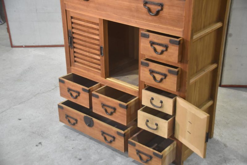 Antique Kyoto Region 2 Section Merchants Chest Width:910mm - Image 9