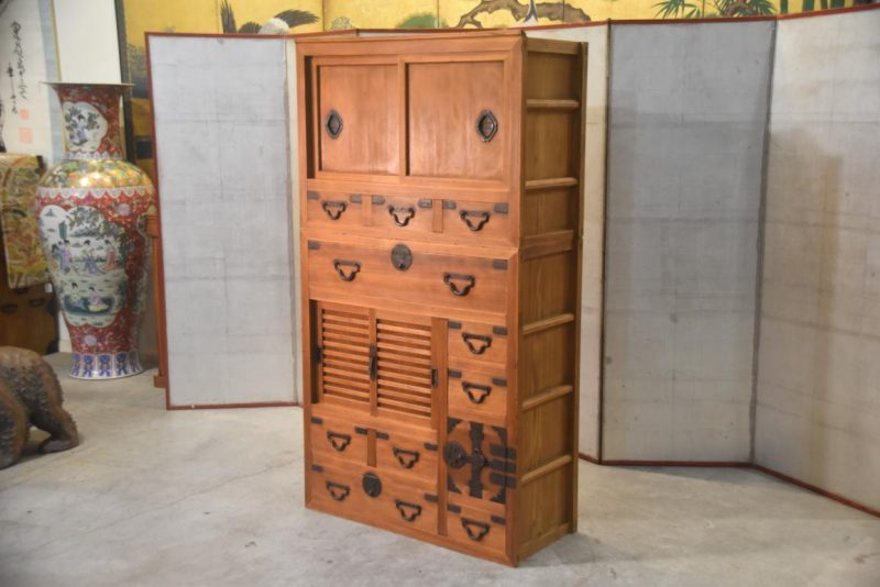 Antique Kyoto Region 2 Section Merchants Chest Width:910mm - Image 6