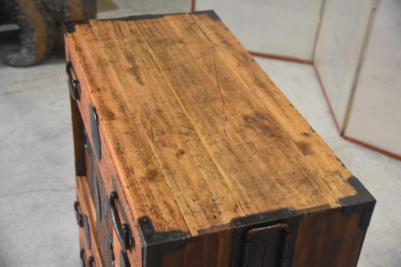 Meiji Period Tokyo Region Merchant Chest Width:720mm - Image 6