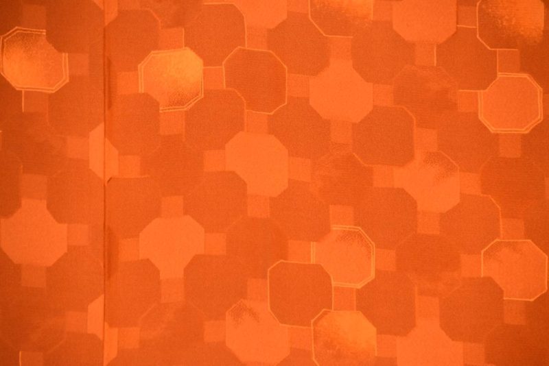 Russet Geometric Silk Jacquard Haori - Image 2