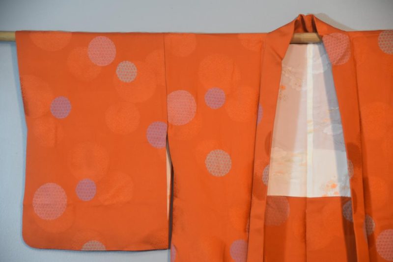 Burnt Orange Silk Vintage Haori - Image 5