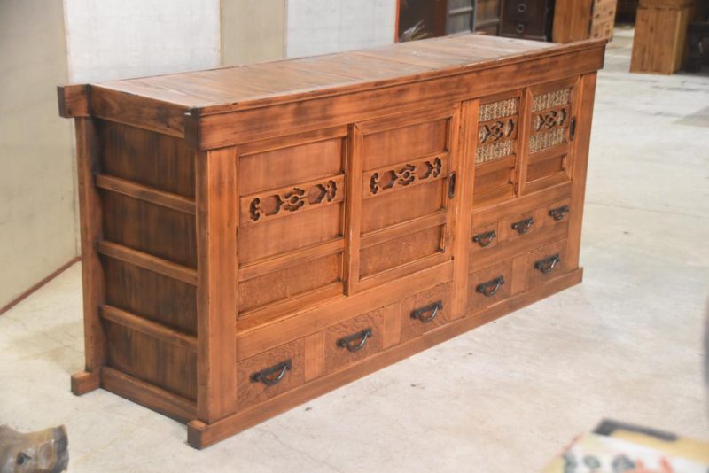 Antique Japanese Mizuya Sideboard Width:1880mm - Image 11