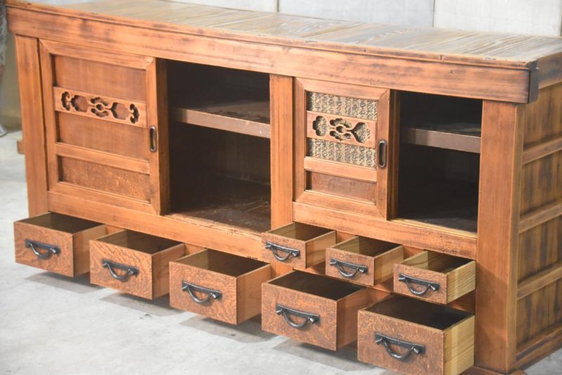 Antique Japanese Mizuya Sideboard Width:1880mm - Image 3