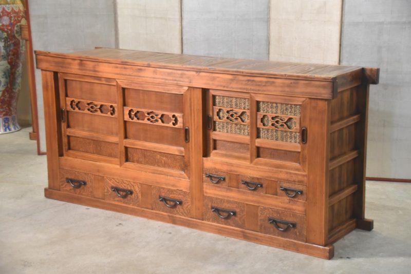 Antique Japanese Mizuya Sideboard Width:1880mm - Image 8
