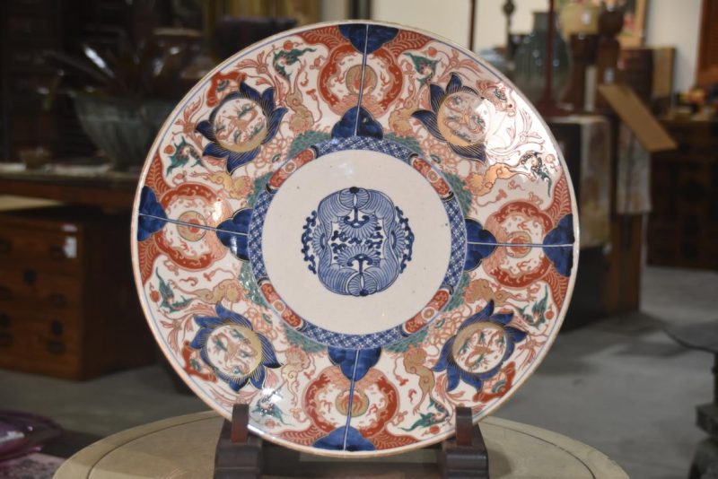 Japanese Imari Ware Porcelain Plate Width:470mm