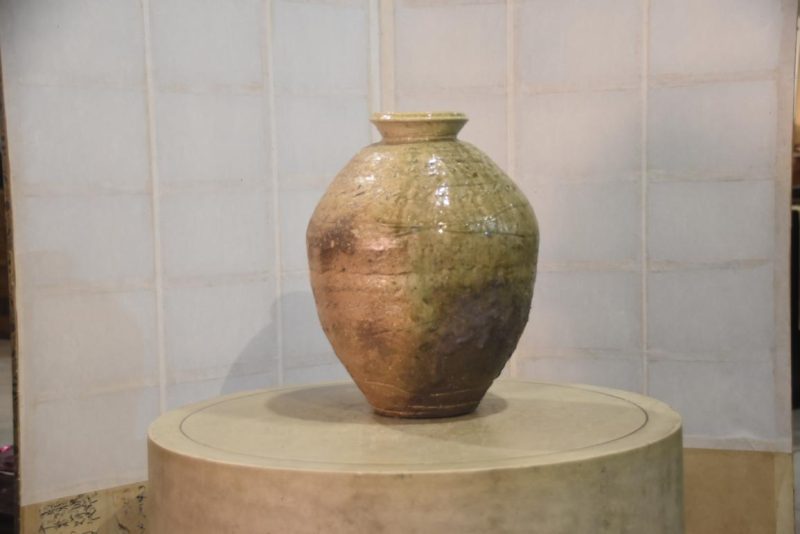 Wood Fired Japanese Pottery Vase Width:250mm
