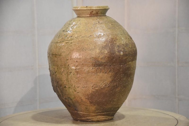 Wood Fired Japanese Pottery Vase Width:250mm - Image 4
