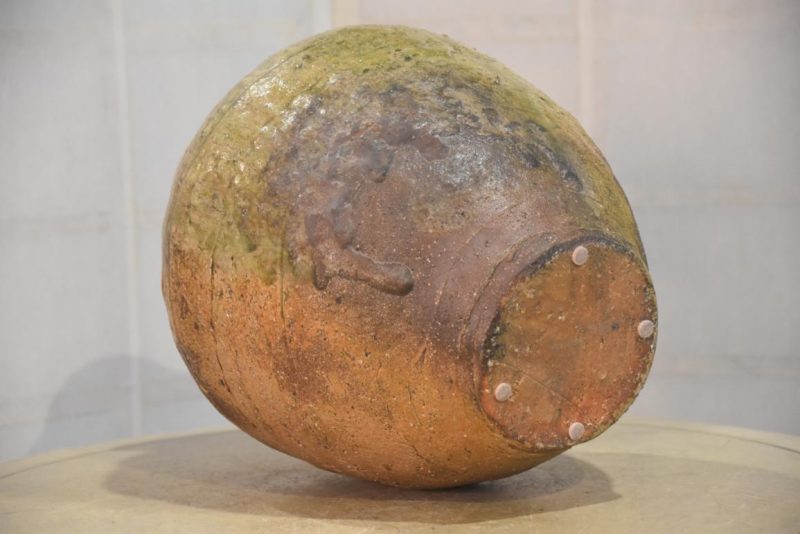 Wood Fired Japanese Pottery Vase Width:250mm - Image 7