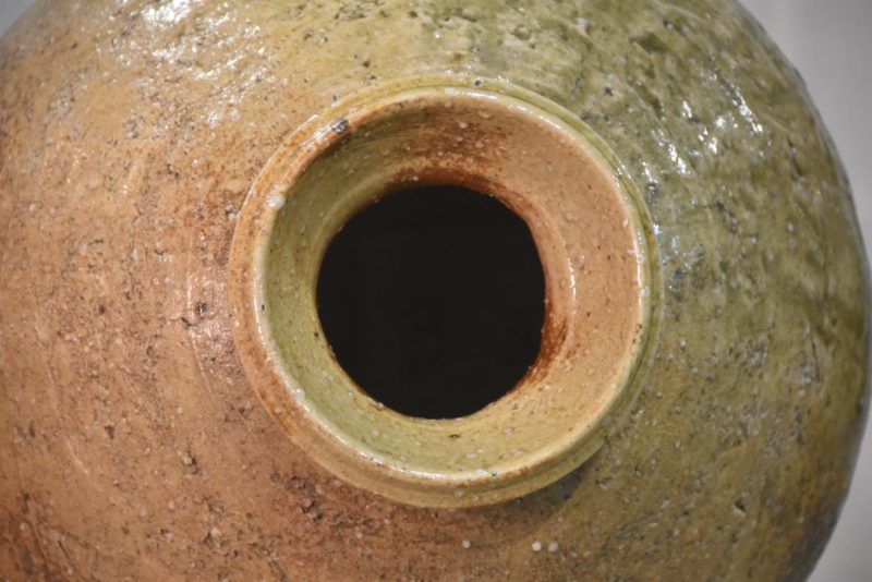 Wood Fired Japanese Pottery Vase Width:250mm - Image 5