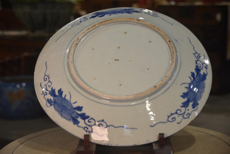 Japanese Blue and White Ceramic Plate Width:450mm - Image 8