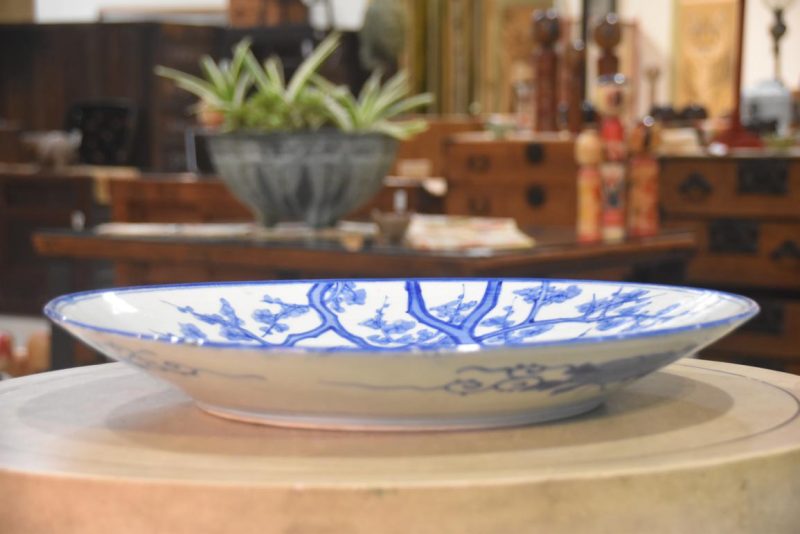Japanese Blue and White Ceramic Plate Width:450mm - Image 7