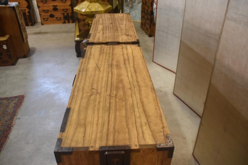 A Pair of Antique Clothing Chests Width:2120mm - Image 8