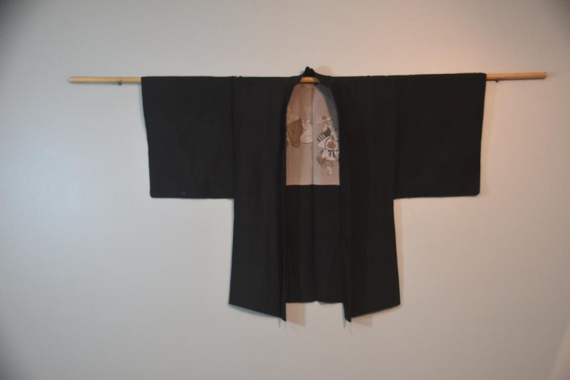 Vintage Japanese Silk Mans Haori (Kimono Jacket)
