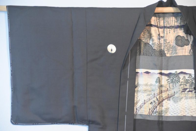 Vintage Japanese Silk Mans Haori (Kimono Jacket) - Image 6