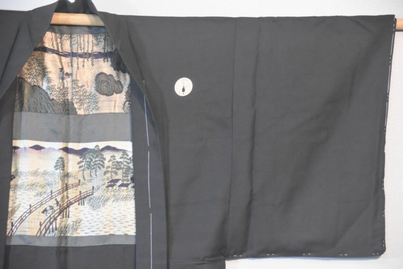 Vintage Japanese Silk Mans Haori (Kimono Jacket) - Image 7