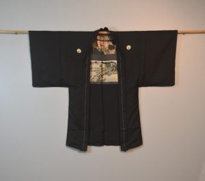 Vintage Japanese Silk Mans Haori (Kimono Jacket)