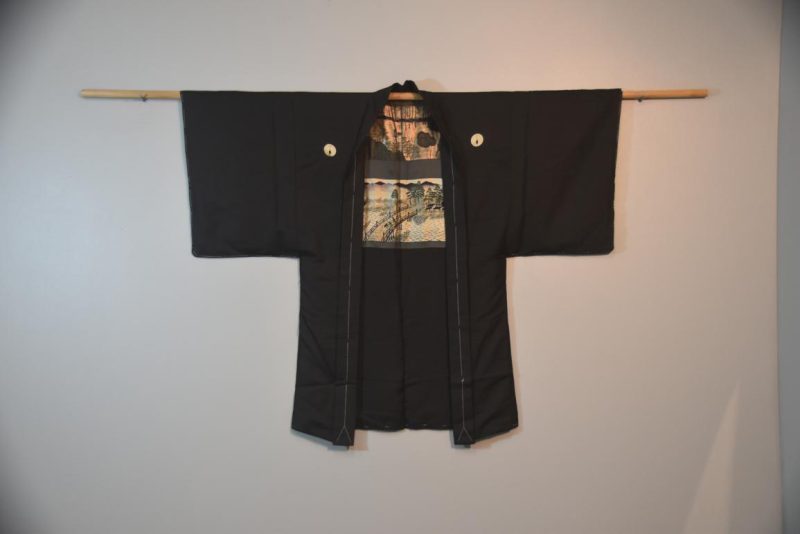 Vintage Japanese Silk Mans Haori (Kimono Jacket)