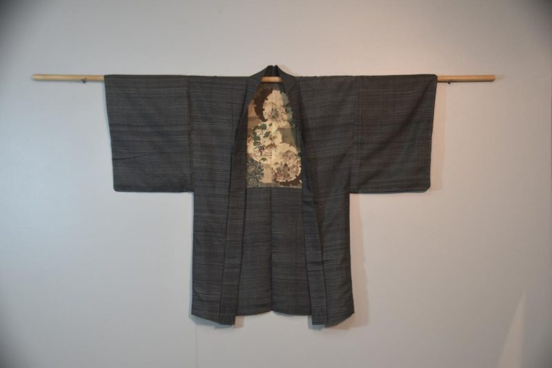 Vintage Japanese Silk Mans Haori (Kimono Jacket)