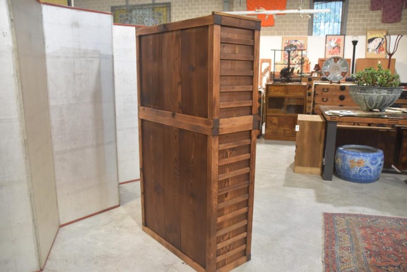 Antique Merchant Chest (2 Sections) Width:840mm - Image 12