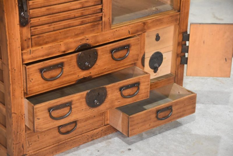 Antique Merchant Chest (2 Sections) Width:840mm - Image 9