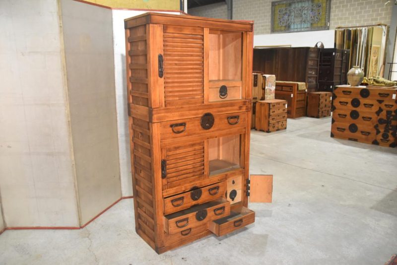 Antique Merchant Chest (2 Sections) Width:840mm - Image 7