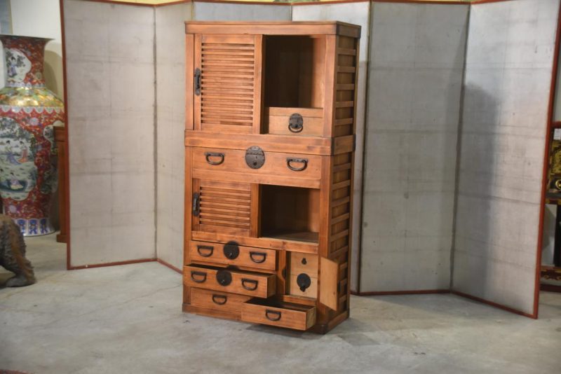 Antique Merchant Chest (2 Sections) Width:840mm - Image 6