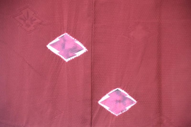 Maroon Vintage Silk Haori - Image 2
