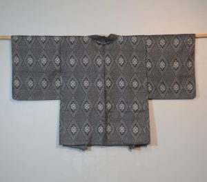 Black White Vintage Silk Haori