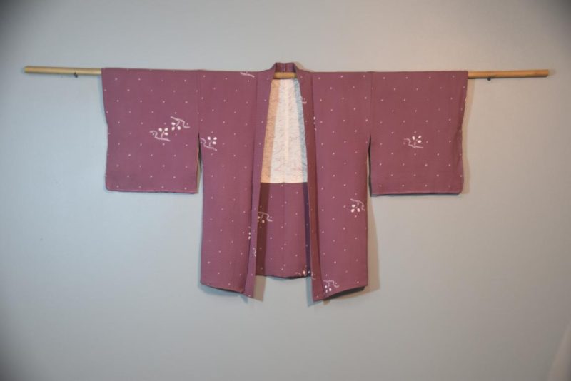 Japanese Mauve Vintage Silk Haori