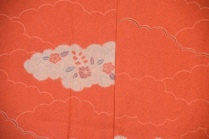Japanese Deep Peach Vintage Silk Haori - Image 6