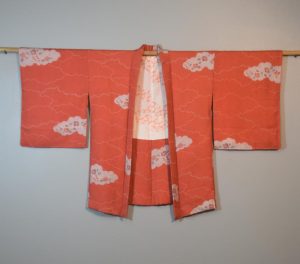 Japanese Deep Peach Vintage Silk Haori