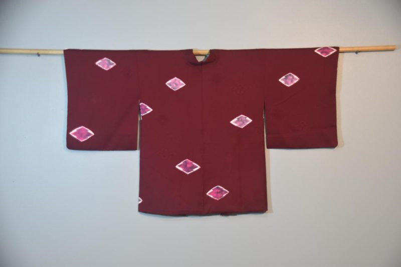 Maroon Vintage Silk Haori - Image 4