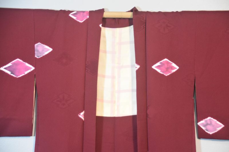 Maroon Vintage Silk Haori - Image 5