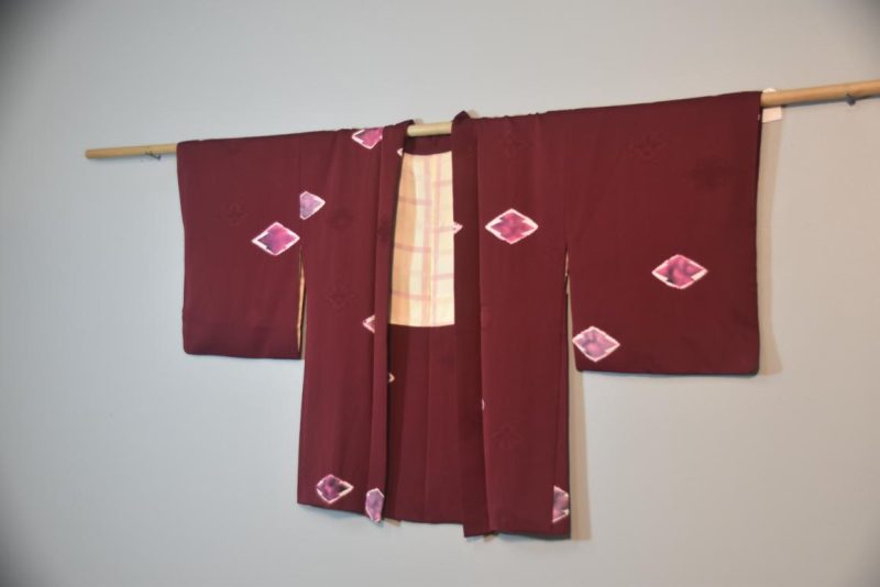 Maroon Vintage Silk Haori - Image 3