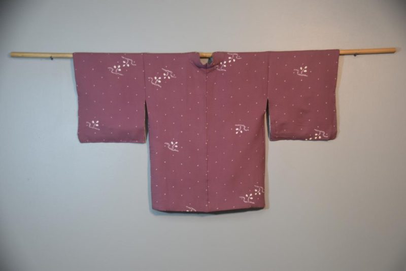 Japanese Mauve Vintage Silk Haori - Image 5