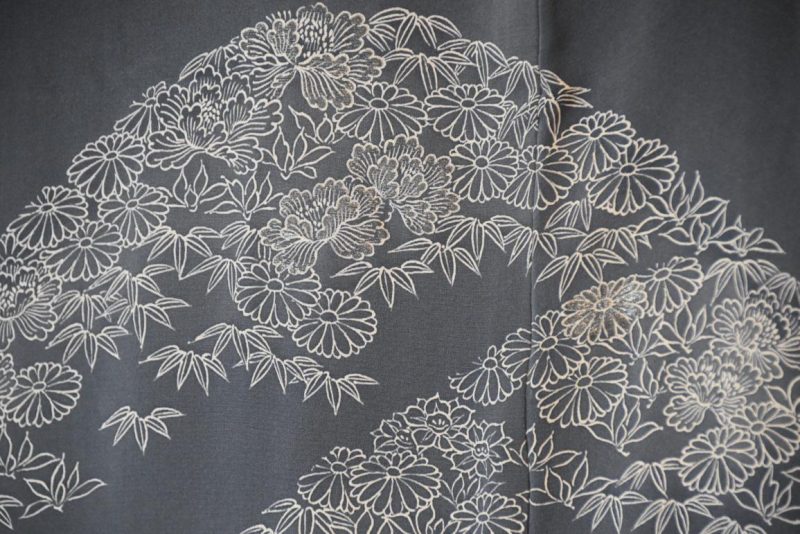 Steel Blue Vintage Silk Haori - Image 2
