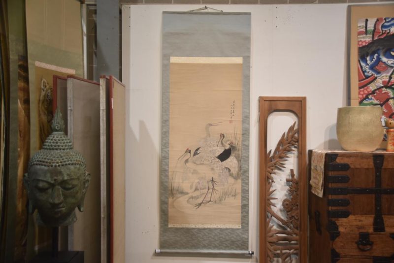 Japanese Cranes Scroll Height:1940mm - Image 7