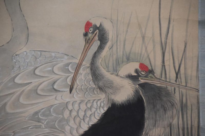 Japanese Cranes Scroll Height:1940mm