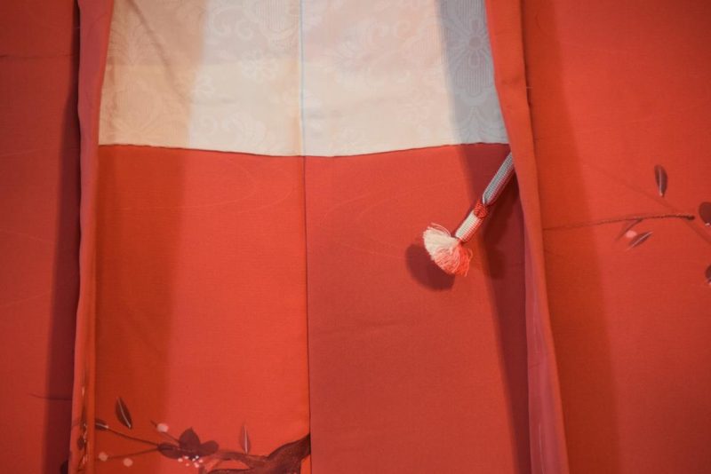 Coral Soft Vintage Silk Haori - Image 6