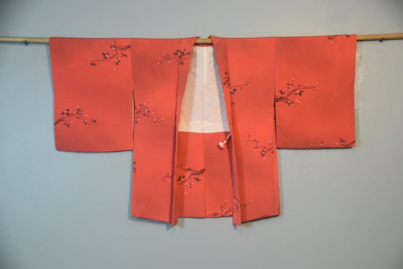 Coral Soft Vintage Silk Haori - Image 5