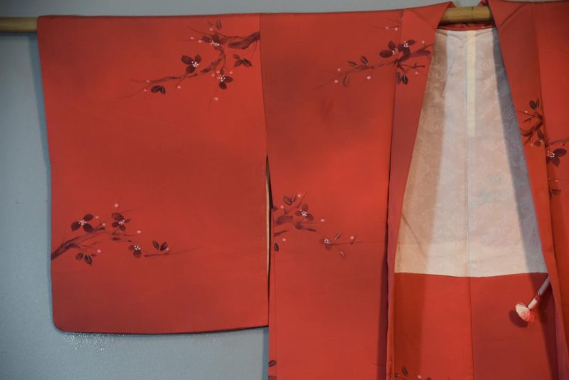 Coral Soft Vintage Silk Haori - Image 4