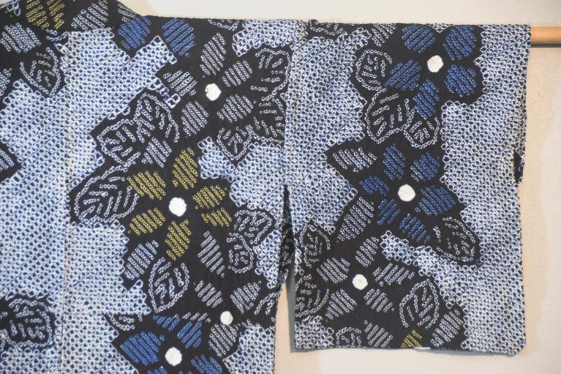 Vintage Japanese Shibori Cotton Yukata - Image 7