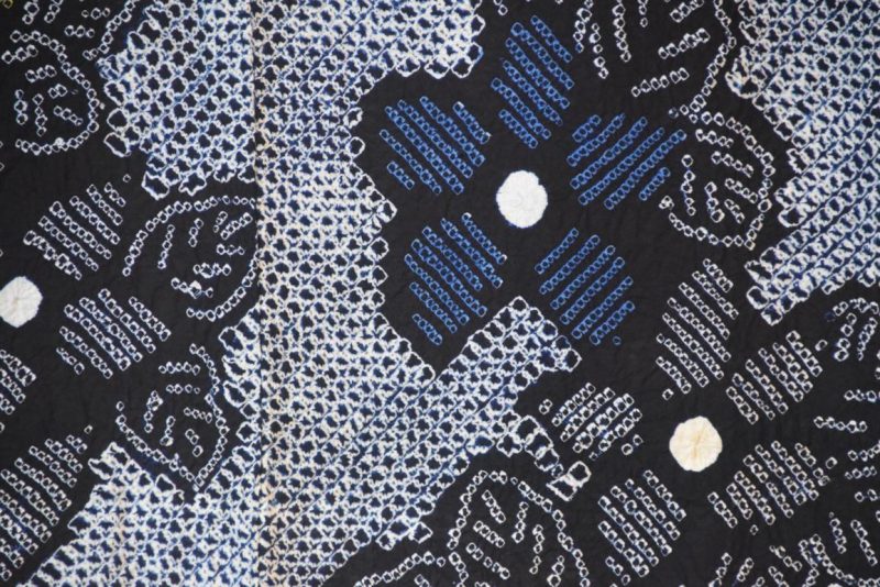 Vintage Japanese Shibori Cotton Yukata - Image 2